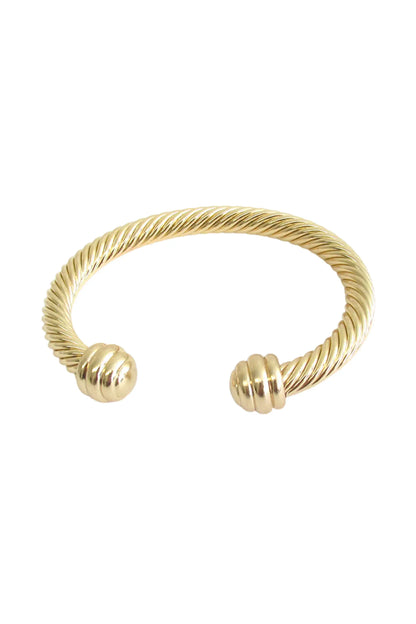 Gold Cuff Twist Bracelet 