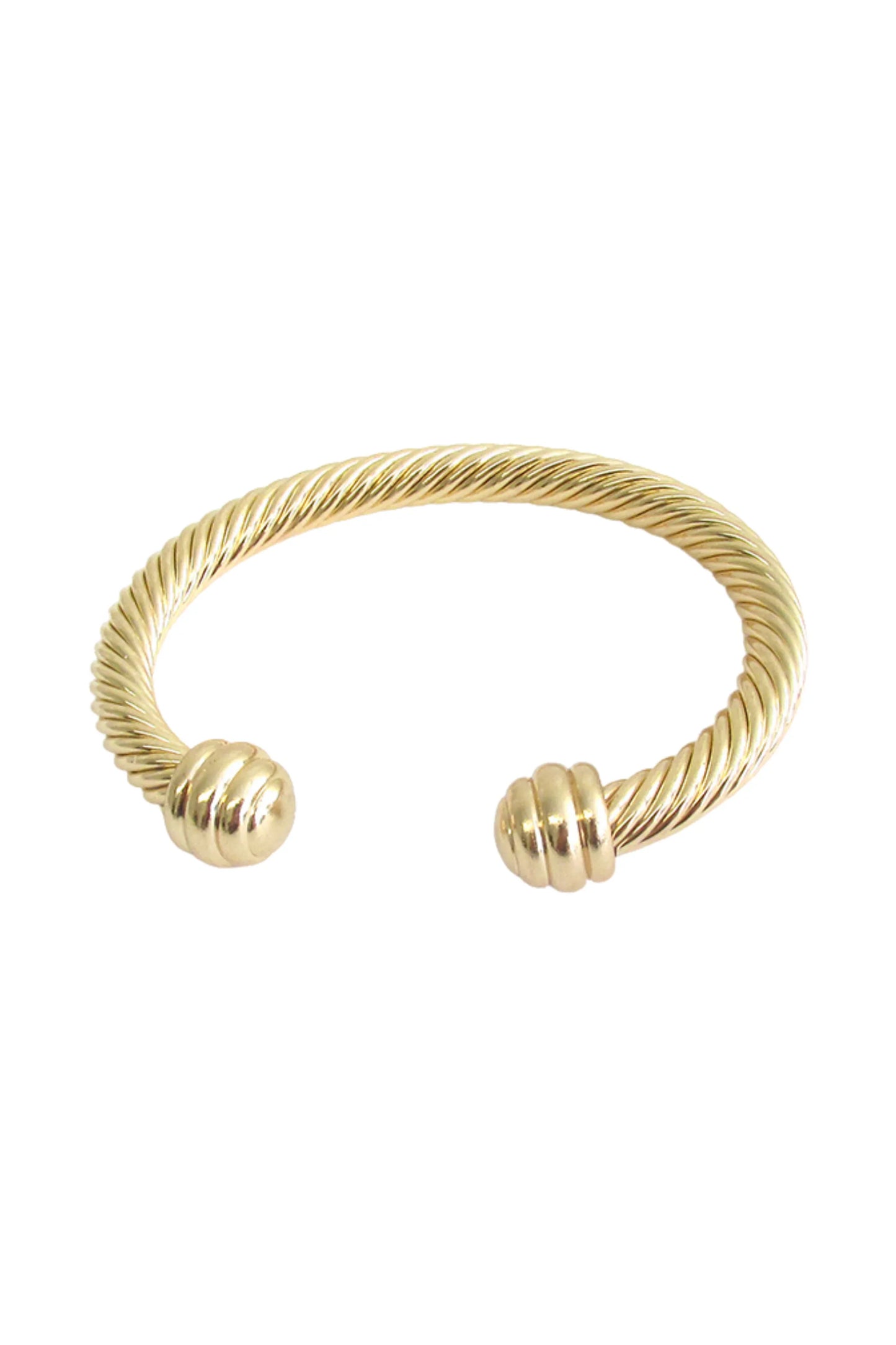 Gold Cuff Twist Bracelet is made of metal alloy