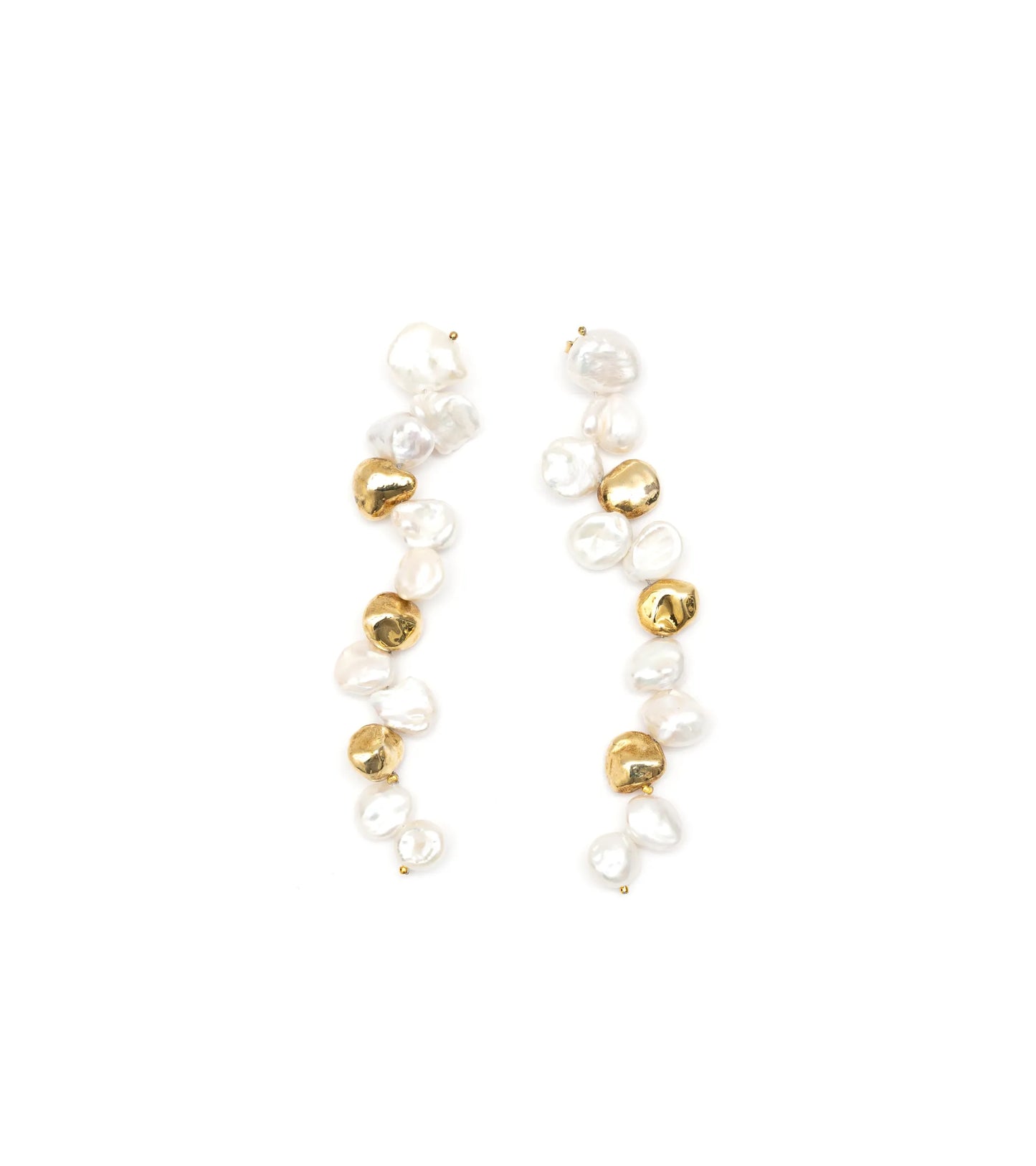 Maia Pearl Earrings - Gold-Plated Sterling Silver