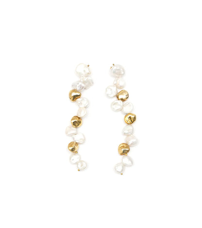Maia Pearl Earrings - Gold-Plated Sterling Silver