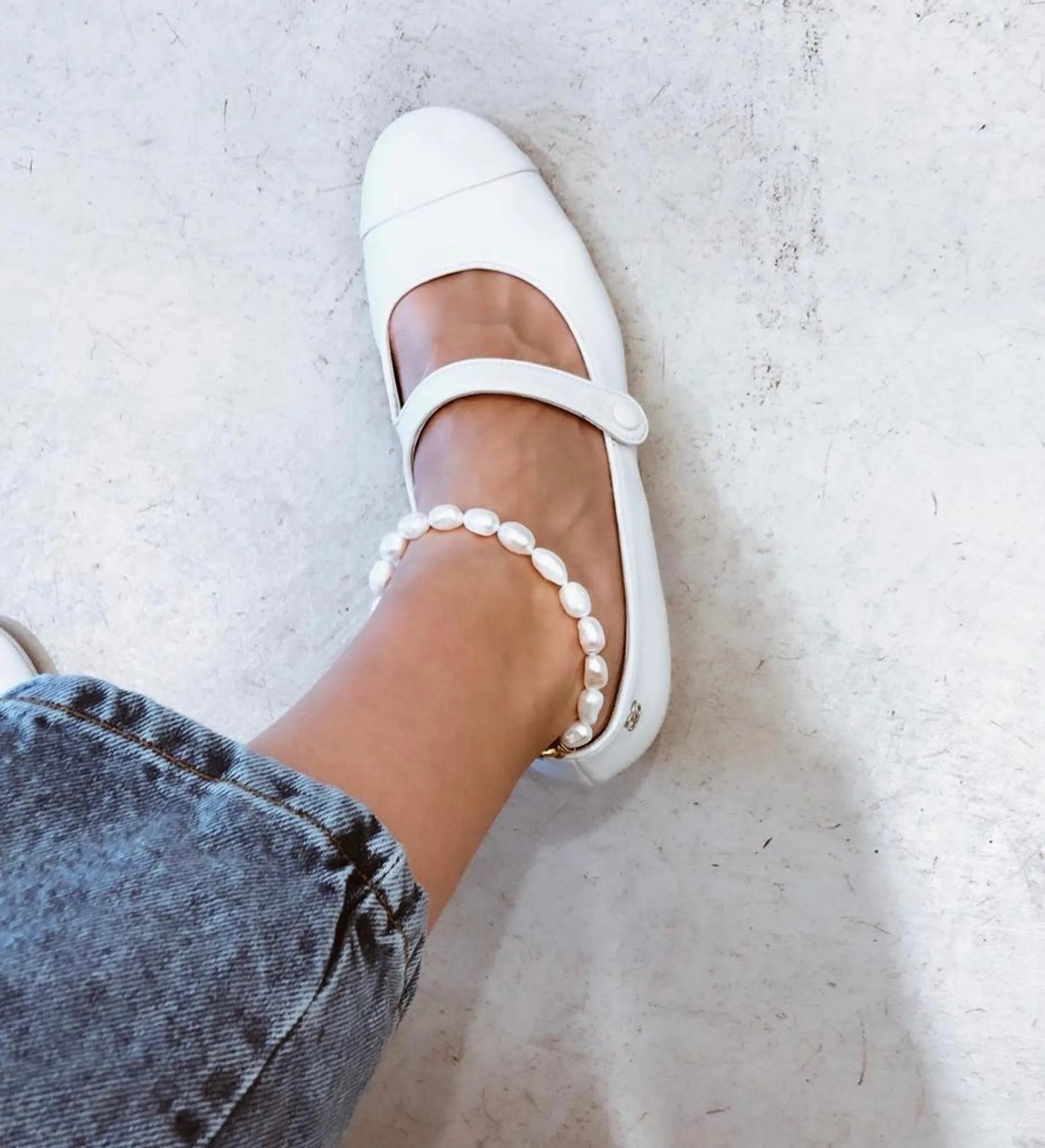 Darja Pearl Anklet - Gold-Plated Sterling Silver