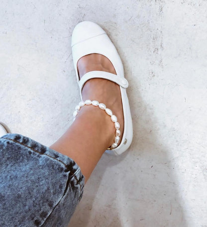 Darja Pearl Anklet - Gold-Plated Sterling Silver