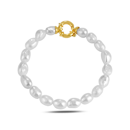 Darja Pearl Anklet - Gold-Plated Sterling Silver