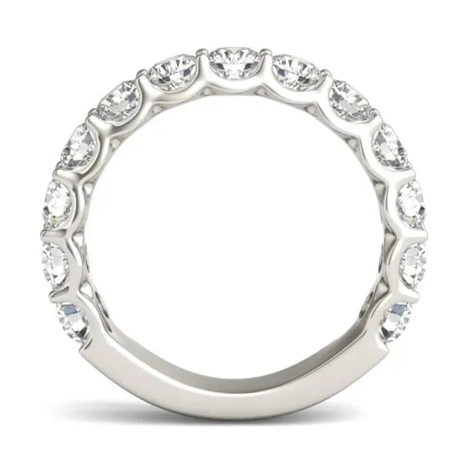 2 1/15 CTW Round Lab Grown Diamond Ring 14K White Gold (G - VS) - Nobiliving