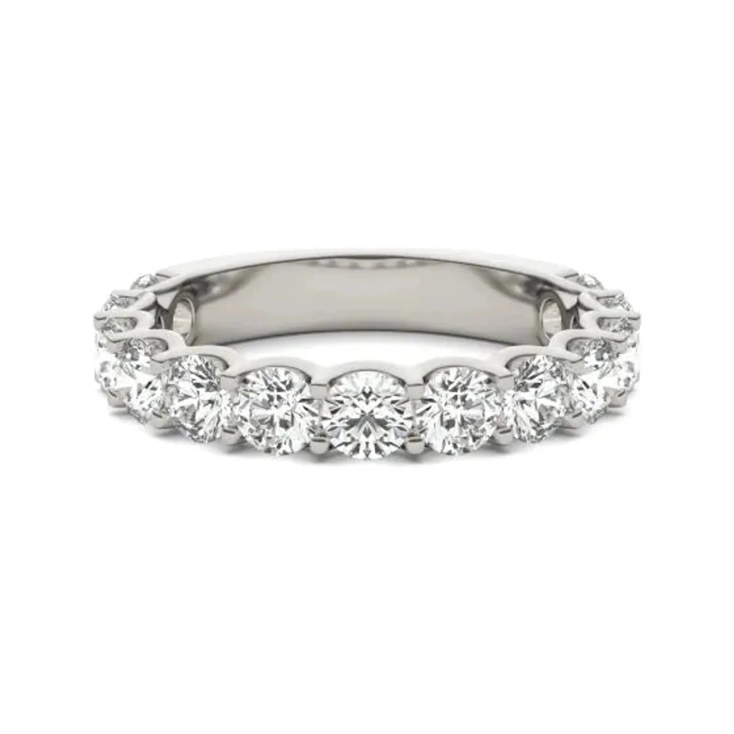 2 1/15 CTW Round Lab Grown Diamond Ring 14K White Gold (G - VS) - Nobiliving