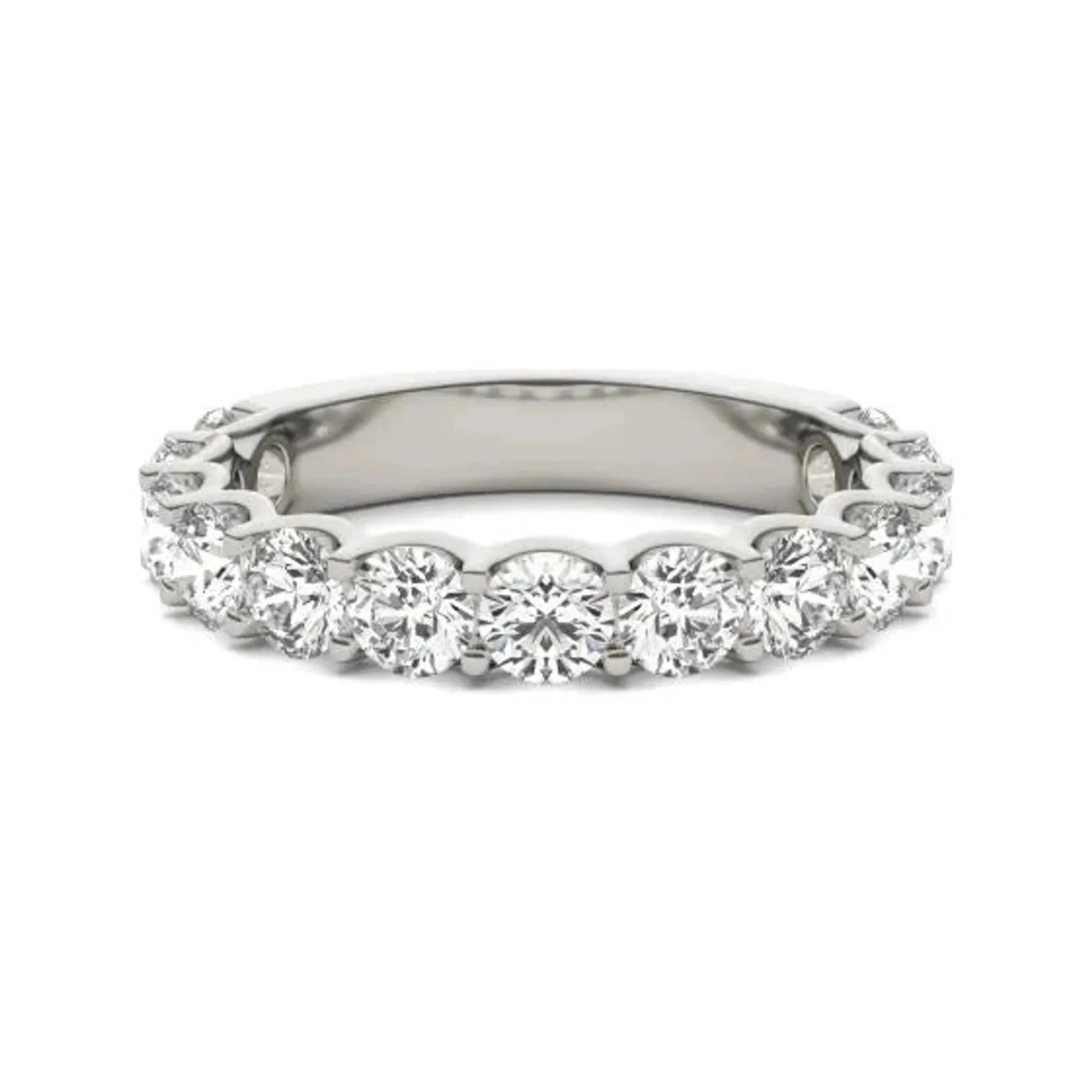 2 1/15 CTW Round Lab Grown Diamond Ring 14K White Gold (G - VS) - Nobiliving