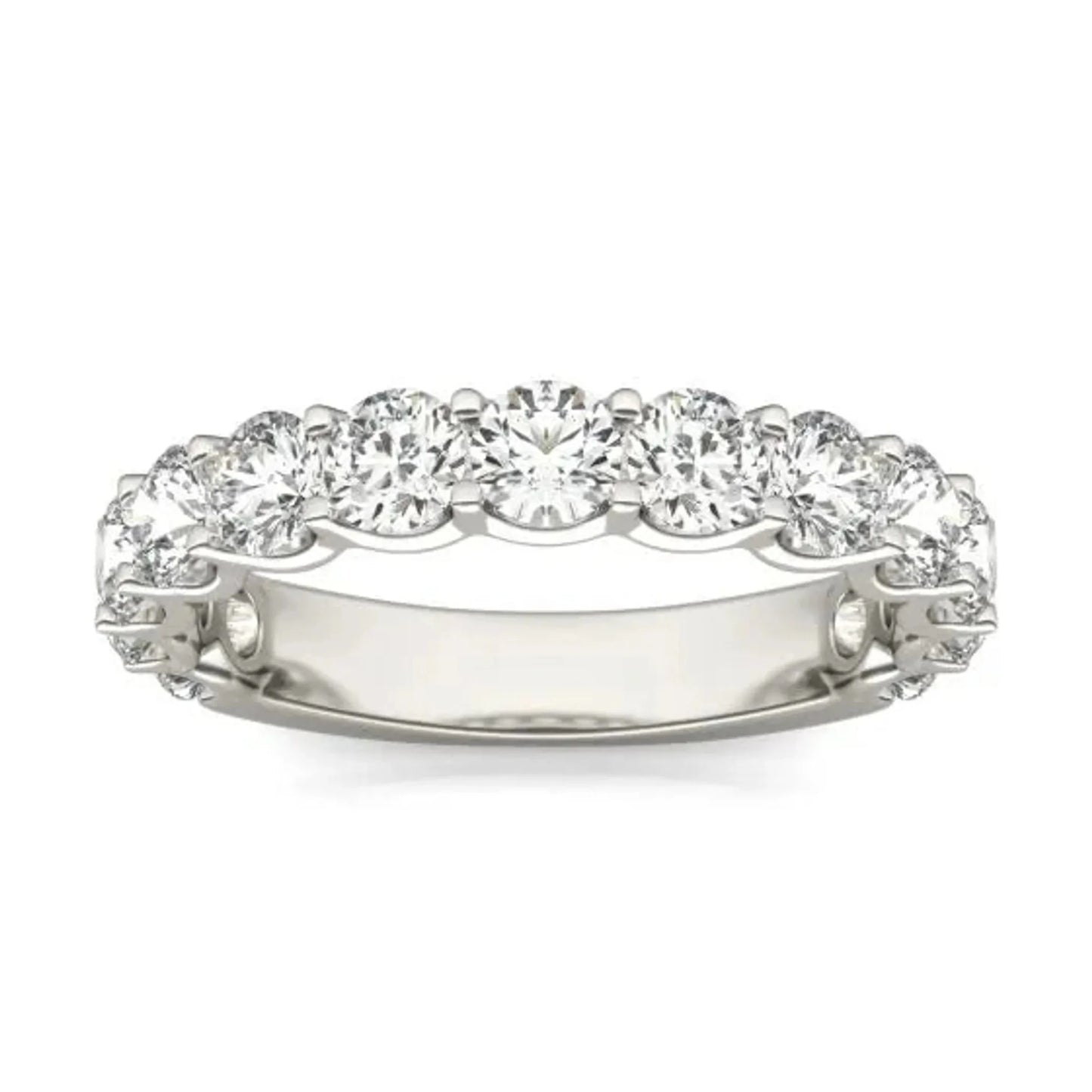 2 1/15 CTW Round Lab Grown Diamond Ring 14K White Gold (G - VS) - Nobiliving