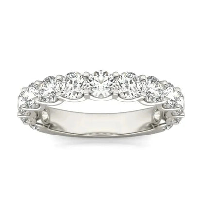 2 1/15 CTW Round Lab Grown Diamond Ring 14K White Gold (G - VS) - Nobiliving