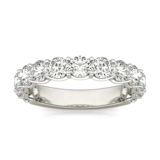 2 1/15 CTW Round Lab Grown Diamond Ring 14K White Gold (G - VS) - Nobiliving
