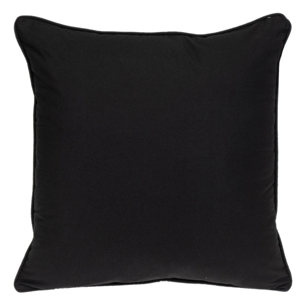 20" X 20" Black Geometric Cotton Zippered Pillow - Nobiliving