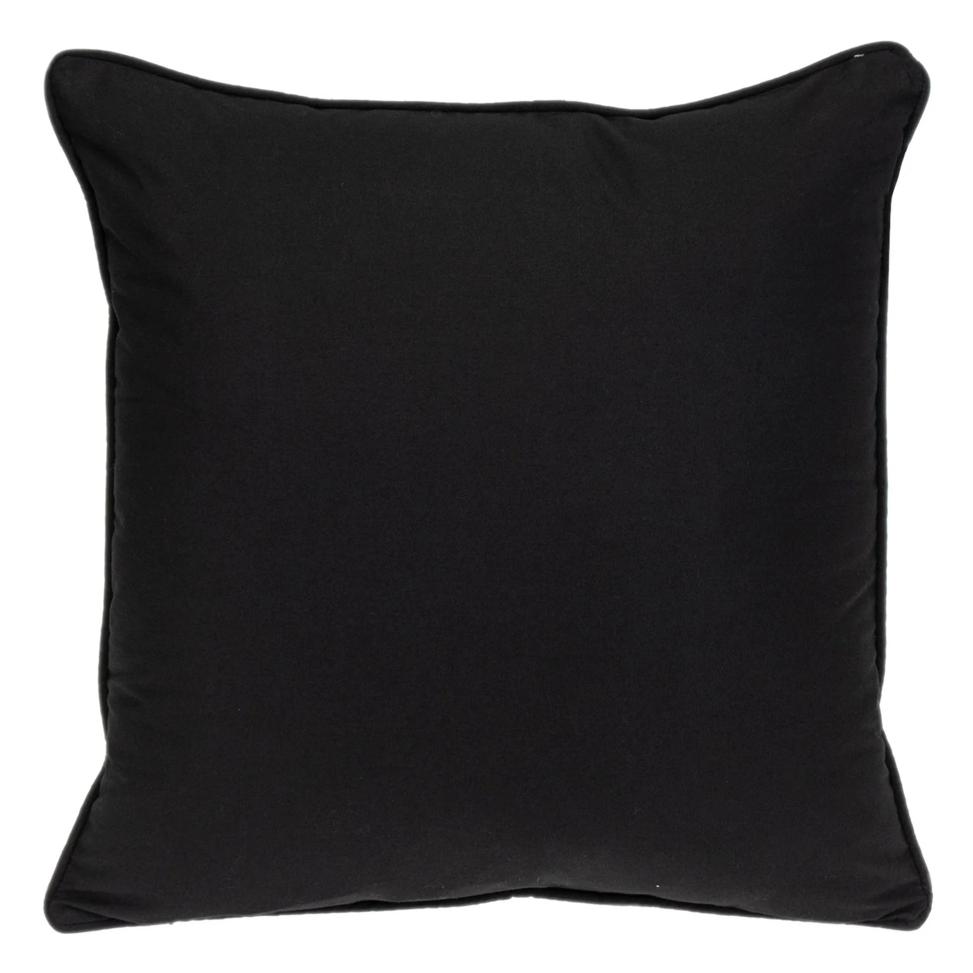 20" X 20" Black Geometric Cotton Zippered Pillow - Nobiliving