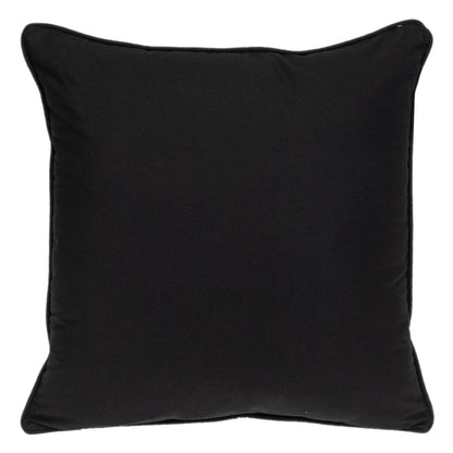 20" X 20" Black Geometric Cotton Zippered Pillow - Nobiliving
