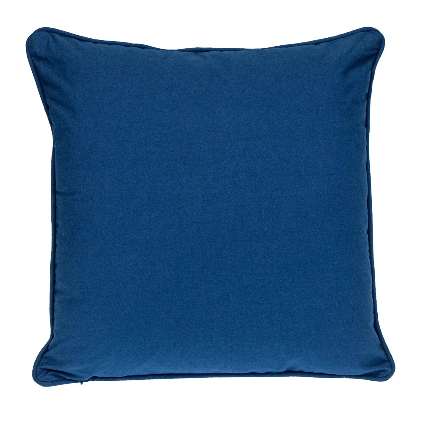 20" X 20" Blue Geometric Cotton Zippered Pillow - Nobiliving