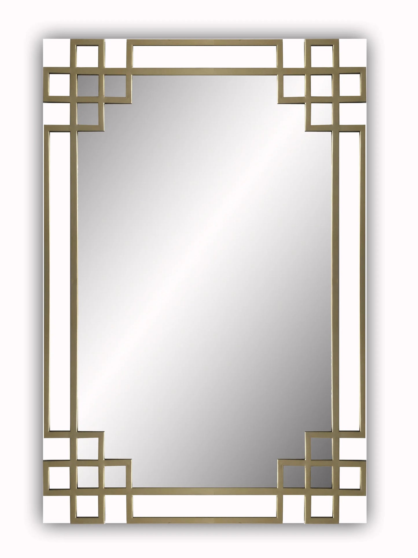 Elegant Overlay Wall Mirror facing front