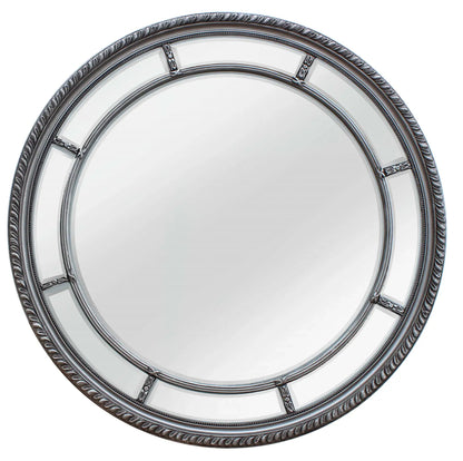 Augusta Circular Mirror - Silver Finish