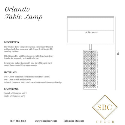 Orlando Table Lamp - Custom Made