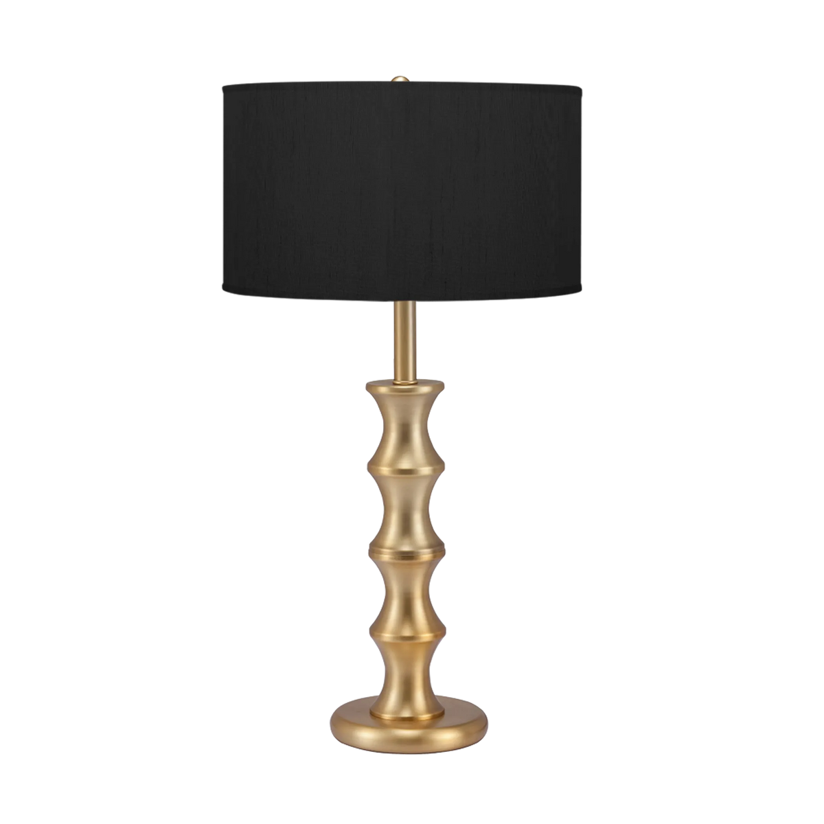 Bamboo Table Lamp - Brushed Brass Finish Base