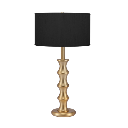 Bamboo Table Lamp - Brushed Brass Finish Base