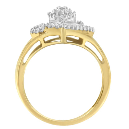 10K Yellow Gold Diamond Cocktail Ring