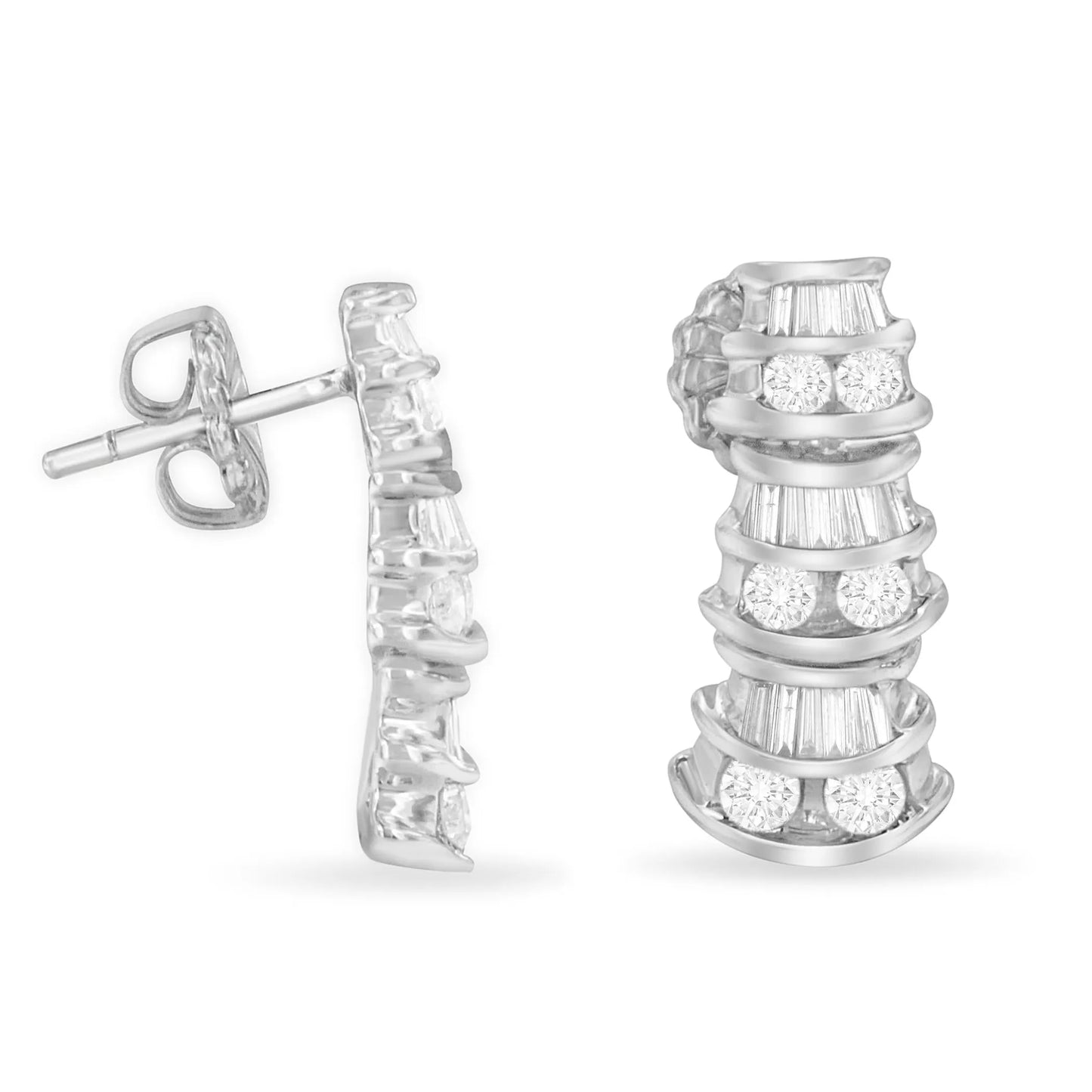 Diamond Dangle Multi Row Earrings