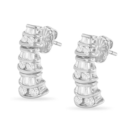 Diamond Dangle Multi Row Earrings
