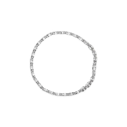 Diamond Halo Link Tennis Bracelet
