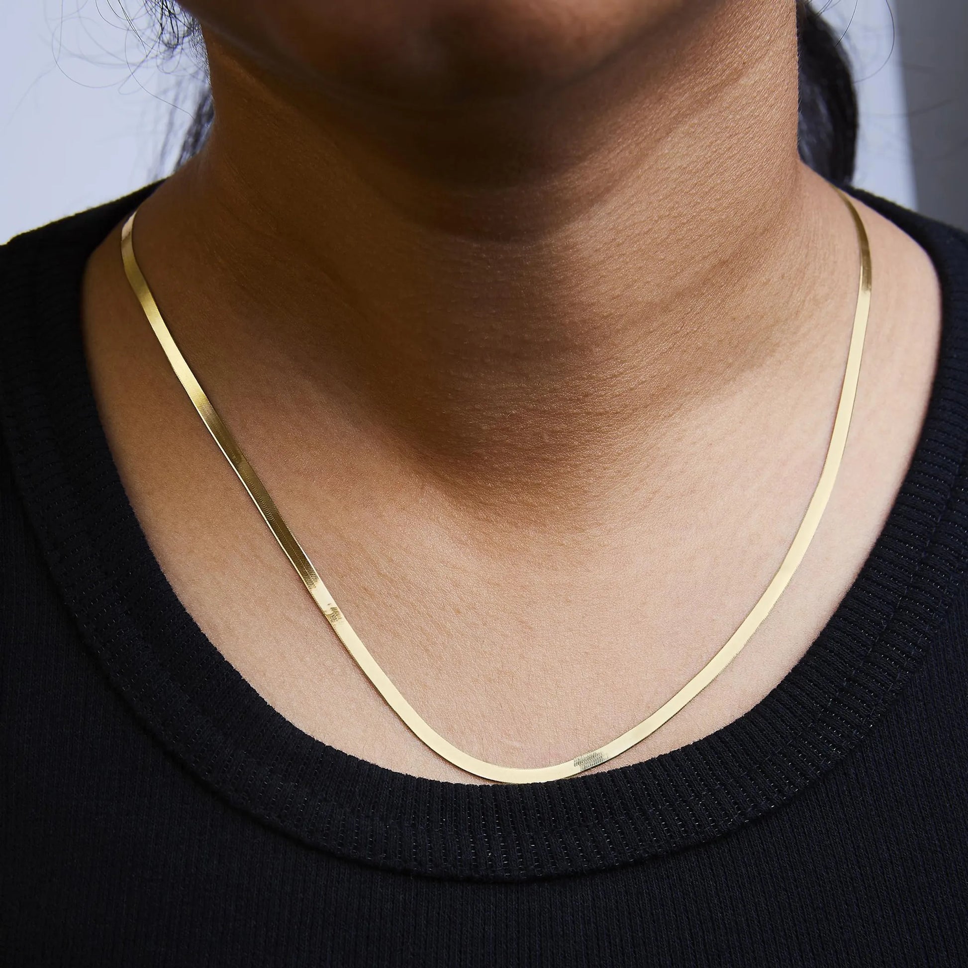 Imperial Herringbone Chain Necklace - Unisex