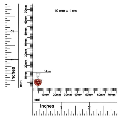 Lab Grown Pink Heart Diamond Solitaire Pendant Necklace