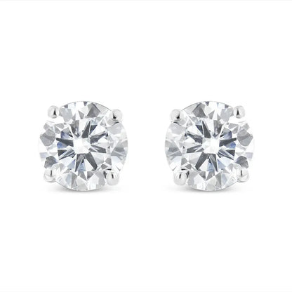 Classic 4-Prong Stud Earrings in 14K White Gold