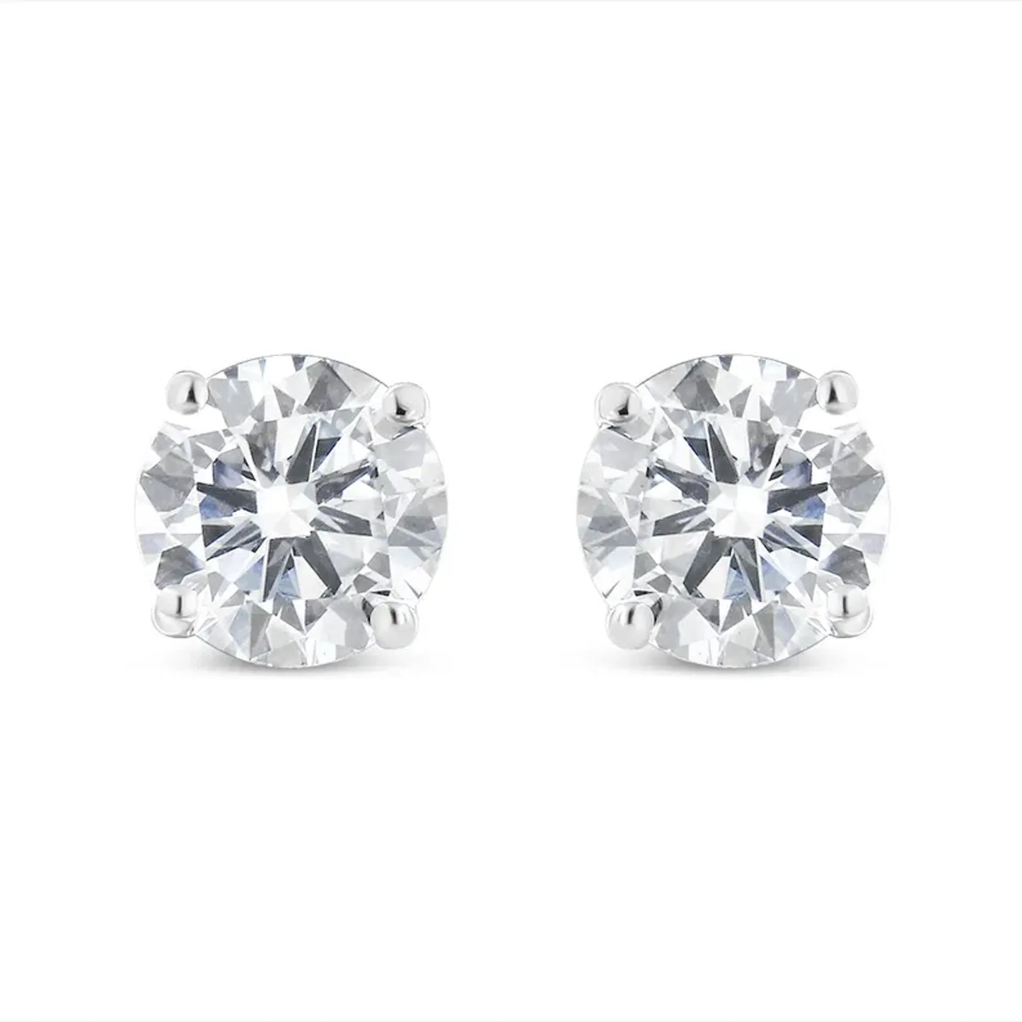 Classic 4-Prong Stud Earrings in 14K White Gold