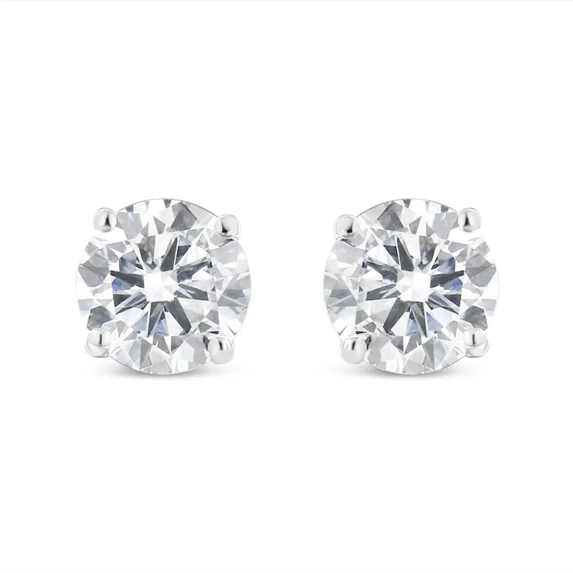 Classic 4-Prong Stud Earrings in 14K White Gold