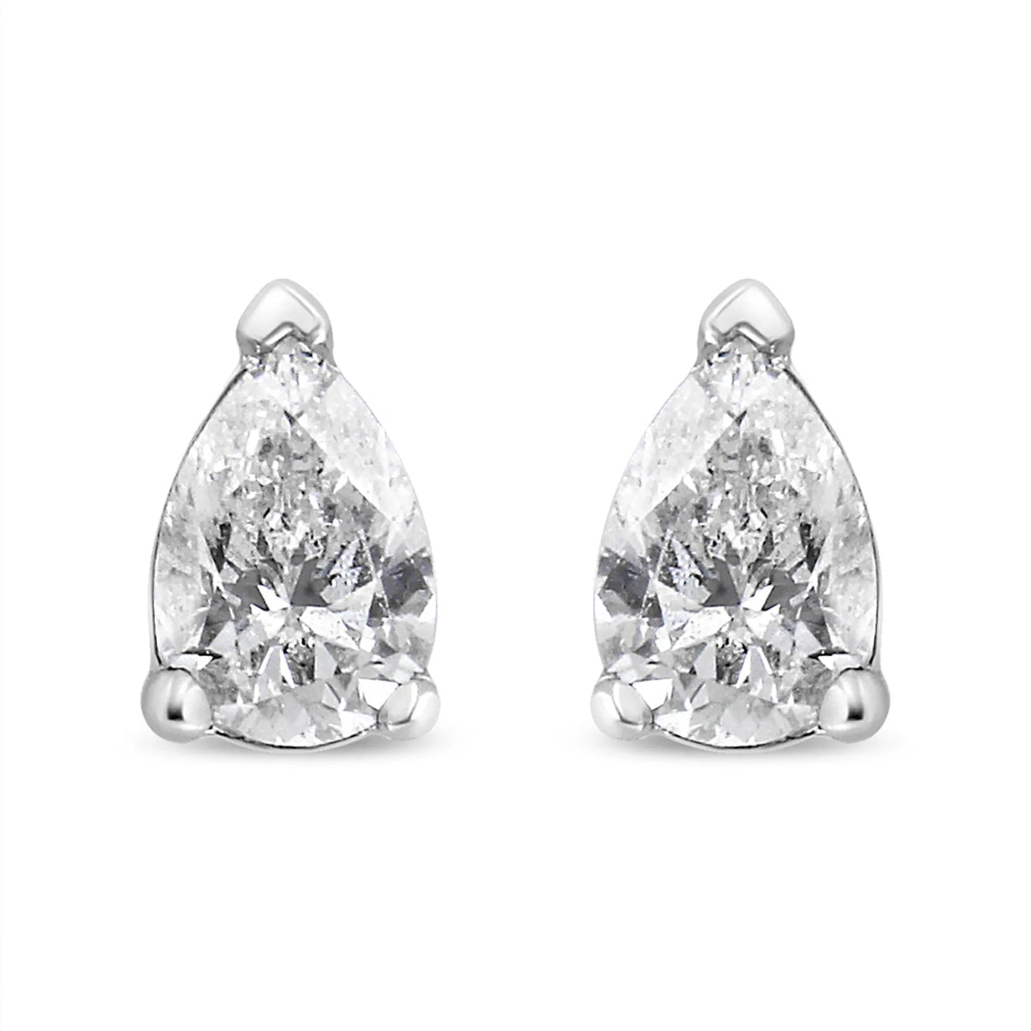 Pear Shape Solitaire Lab Grown Diamond Stud Earrings