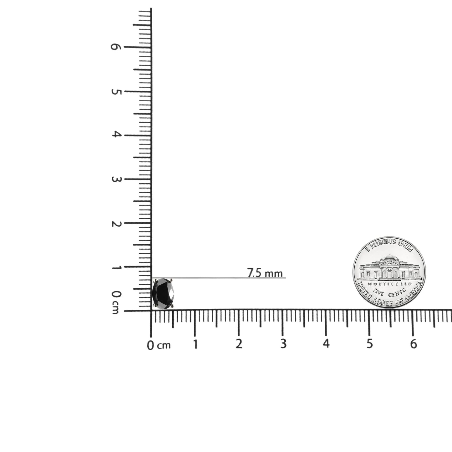 Oval Cut Black Diamond Solitaire Stud Earrings