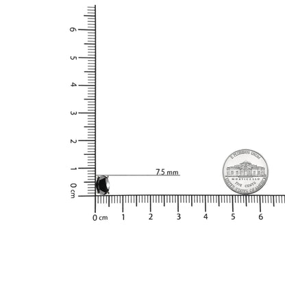 Oval Cut Black Diamond Solitaire Stud Earrings