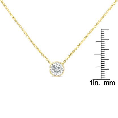 Round Brilliant-Cut Diamond Solitaire Pendant Necklace