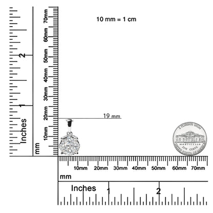 Lab Grown Diamond Cluster Pendant Necklace