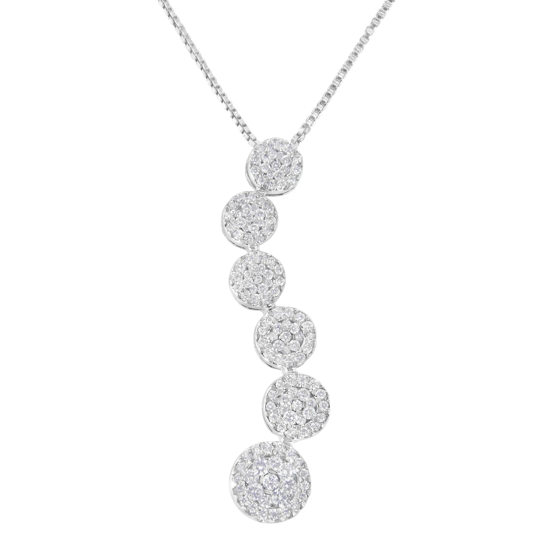 Diamond Cluster Journey Pendant Necklace