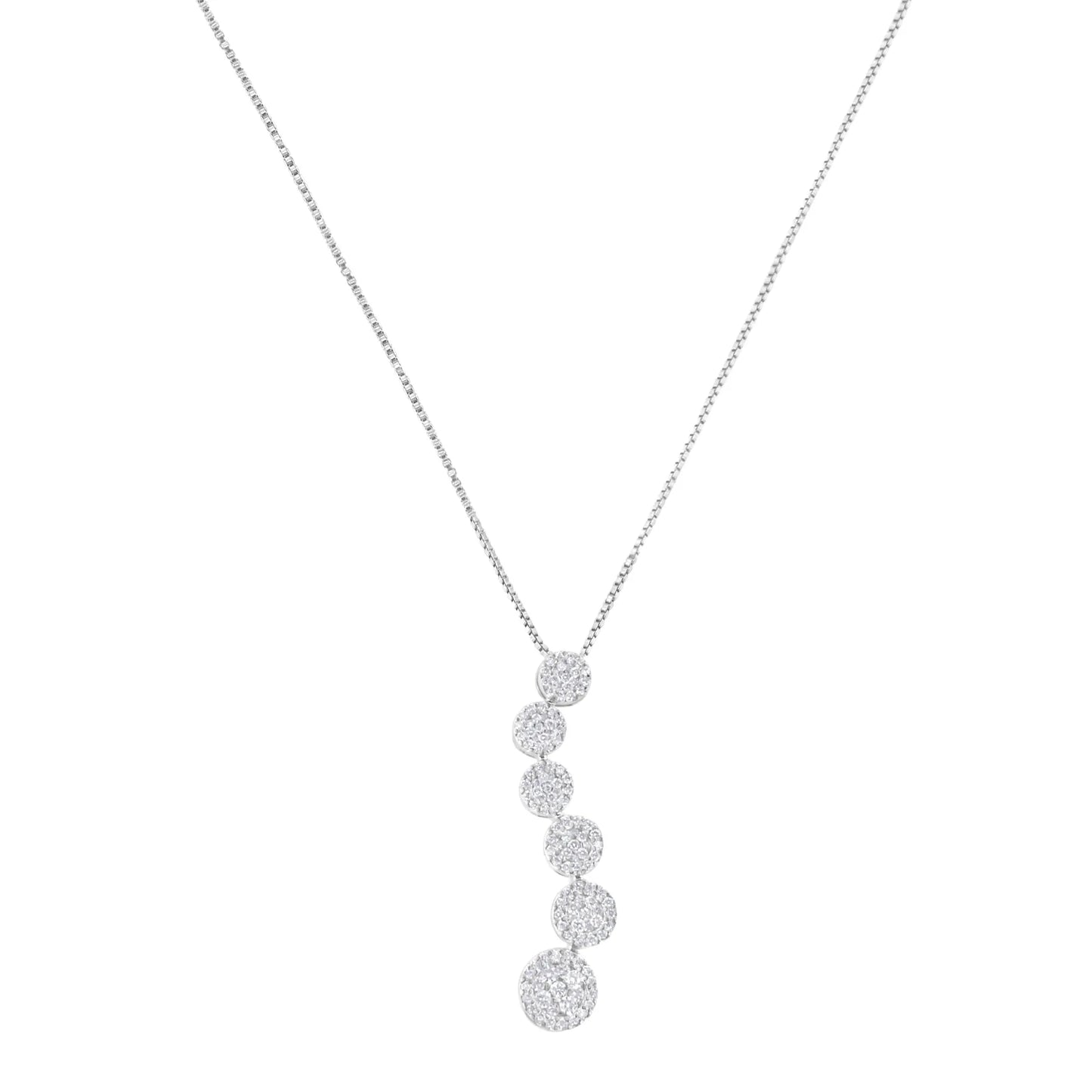 Diamond Cluster Journey Pendant Necklace