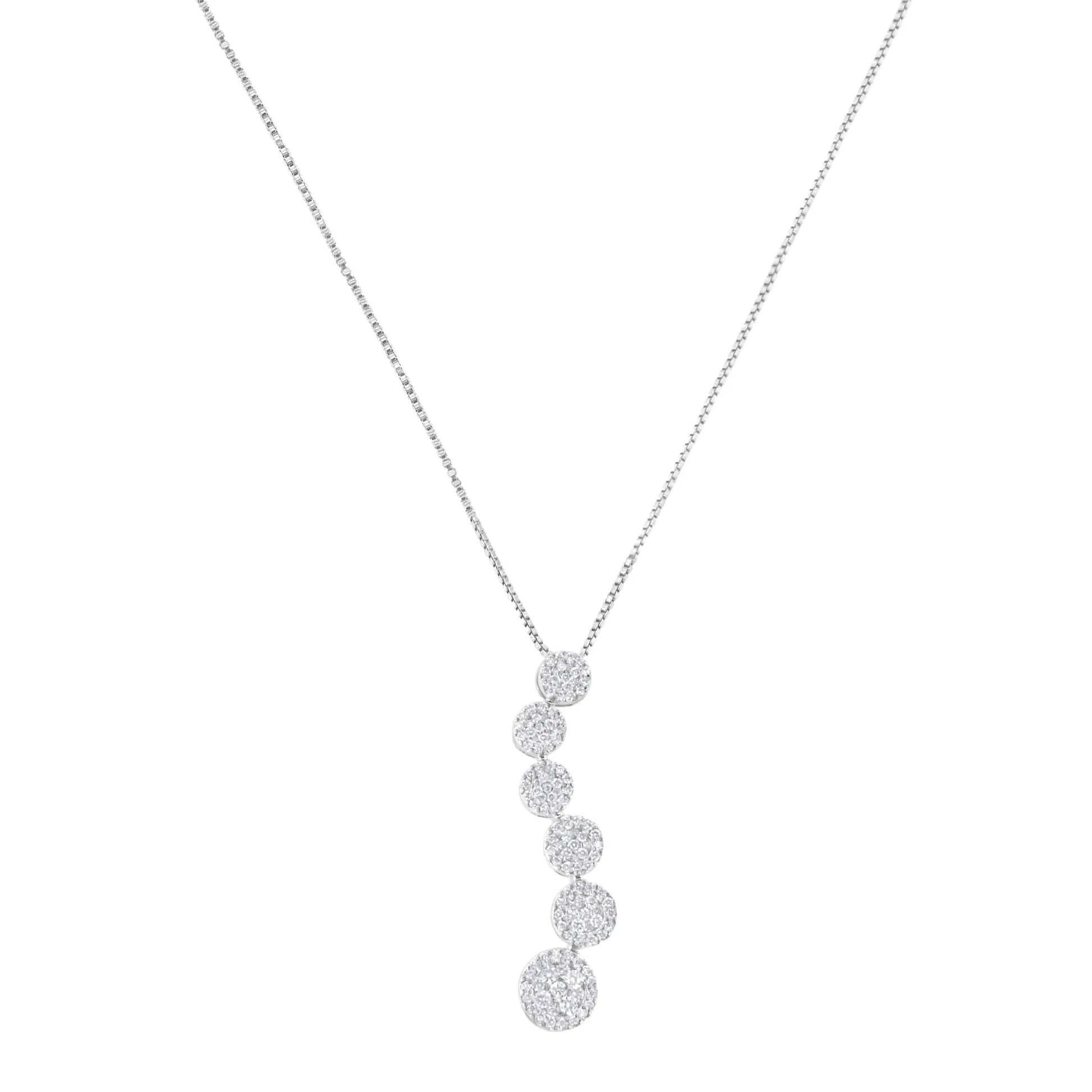 Diamond Cluster Journey Pendant Necklace