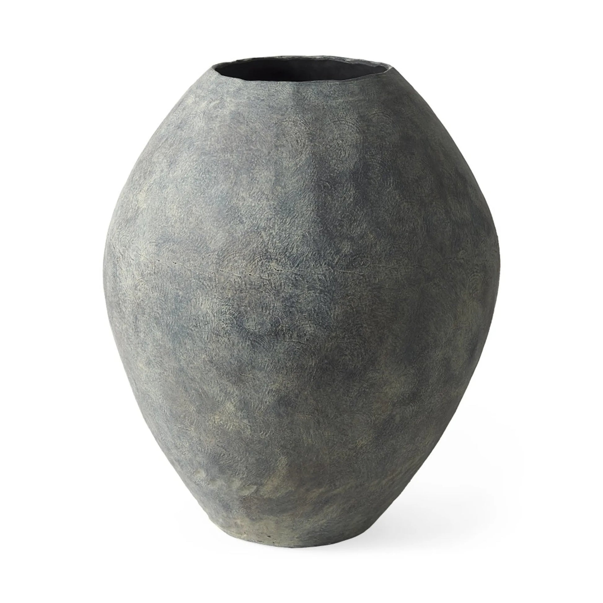 Ceramic Oval Vase, Kyros Gray 28"