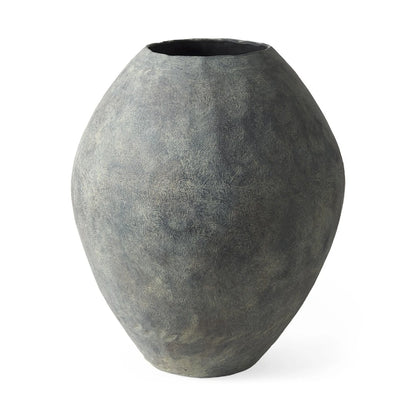 Ceramic Oval Vase, Kyros Gray 28"
