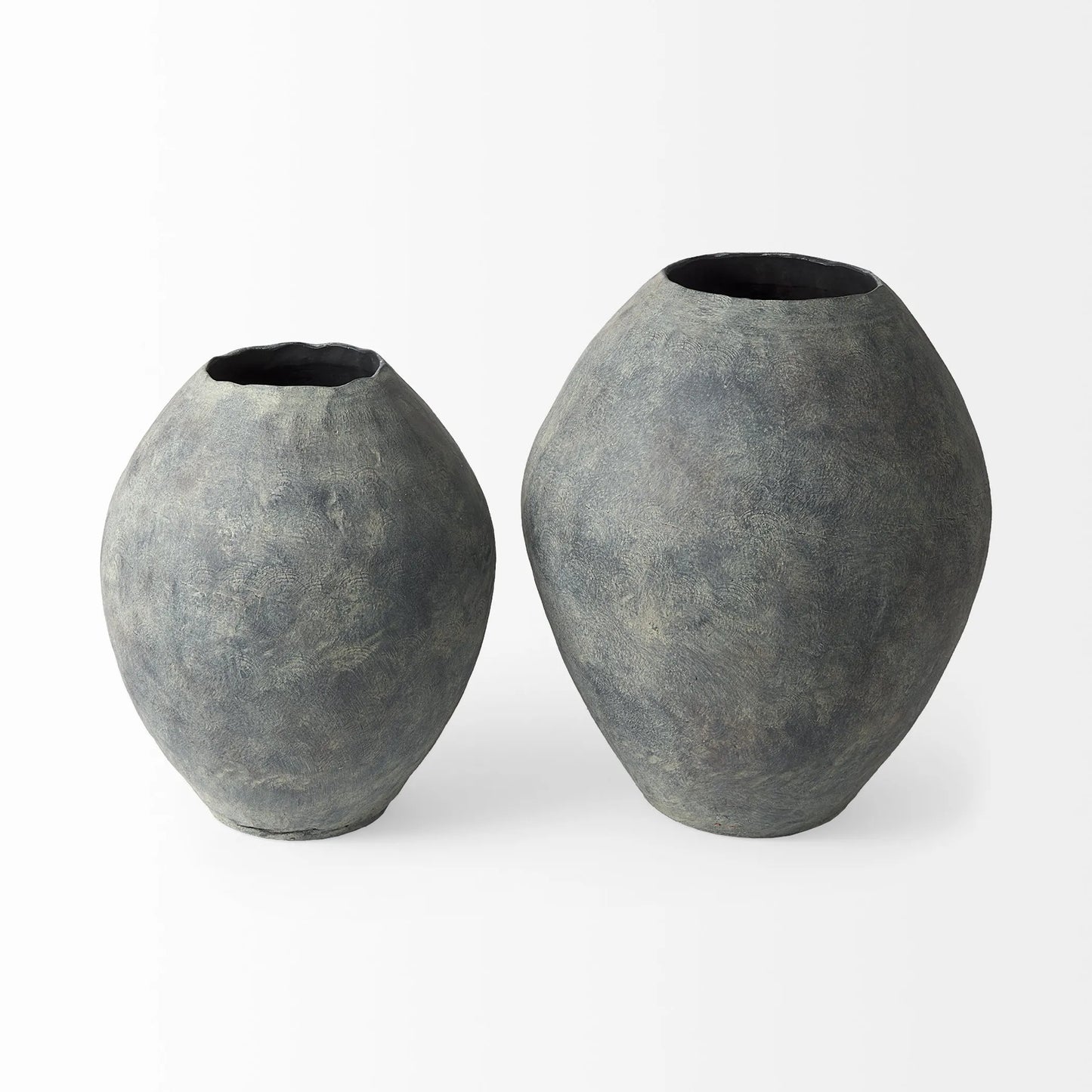 Ceramic Oval Vase, Kyros Gray 28"