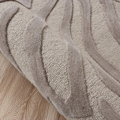 8 x 10' Taupe Zebra Pattern Area Rug