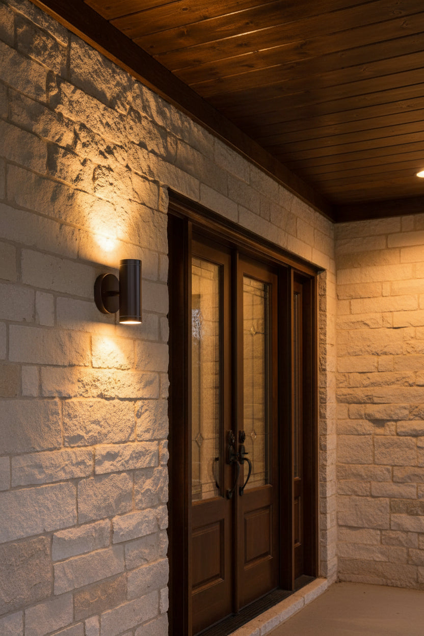 Bronze LED Two Light Can Shape Wall Sconce