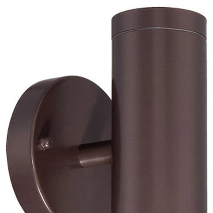 Bronze LED Two Light Can Shape Wall Sconce