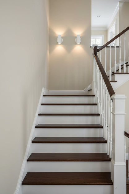 White LED Two Light Can Shape Wall Sconce