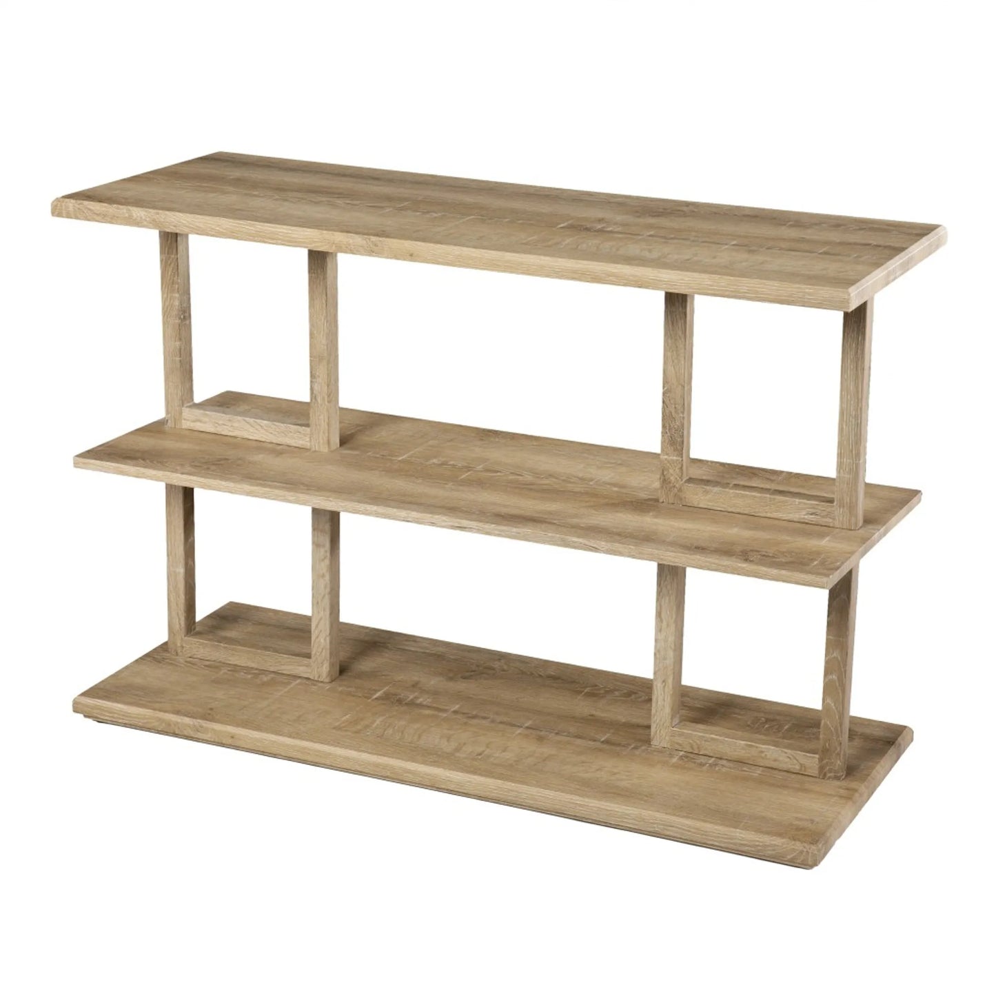 42 Inch Natural Floor Shelf Console Table with Shelves - high-quality, long-lasting piece of furniture 