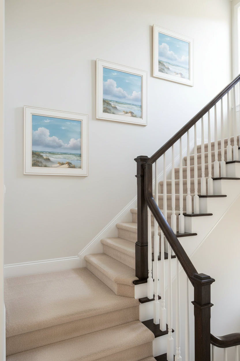 Set Of Three Beautiful Day III III White Framed Print Wall Art