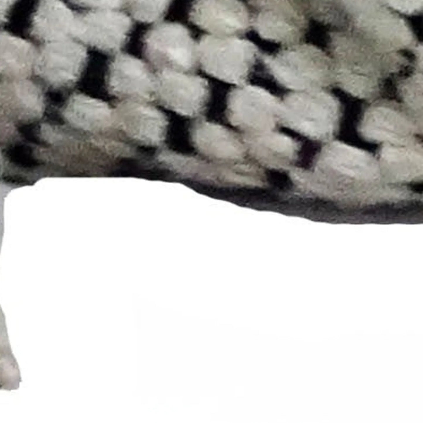 22" X 22" White And Black Zippered Cotton Blend Ribbed Throw Pillow With Tassels