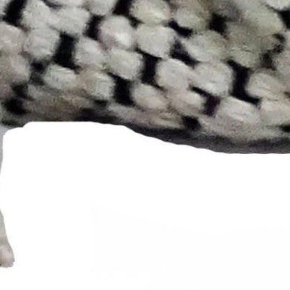 22" X 22" White And Black Zippered Cotton Blend Ribbed Throw Pillow With Tassels